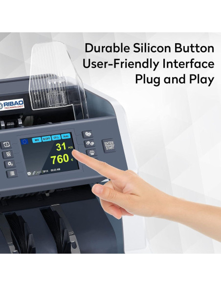 Máquina Contadora de Dinero RIBAO BC-40 Multimoneda 6.88kg