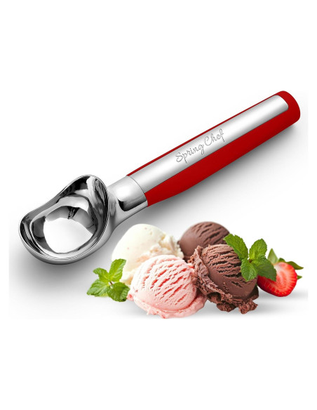 Cucharón de Helado Spring Chef - Profesional Rojo 204g