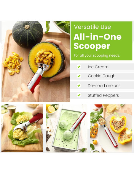 Cucharón de Helado Spring Chef - Profesional Rojo 204g