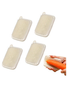 4 Cepillos de Verduras SHUNGXINYI Antideslizantes 12x8x1.5cm