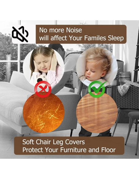 48 Calcetines Protectores para Patas de Sillas Waaqkid