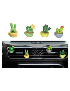 Paquete de 4 Ambientadores Decorativos Cactus LOVE para Auto