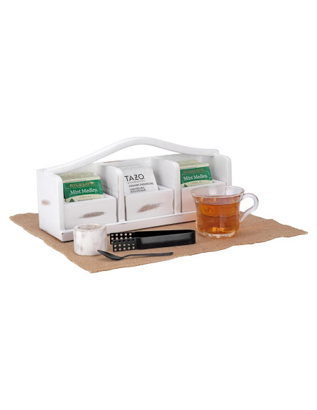 Organizador de Té de Madera Ciencia de la Cocina 3 Compartimentos