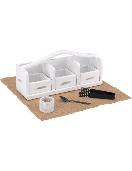 Organizador de Té de Madera Ciencia de la Cocina 3 Compartimentos