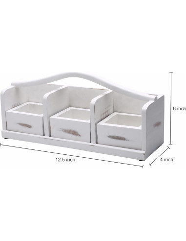 Organizador de Té de Madera Ciencia de la Cocina 3 Compartimentos