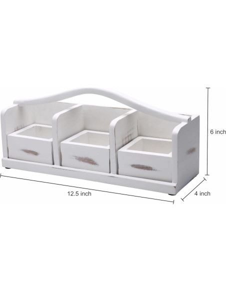 Organizador de Té de Madera Ciencia de la Cocina 3 Compartimentos