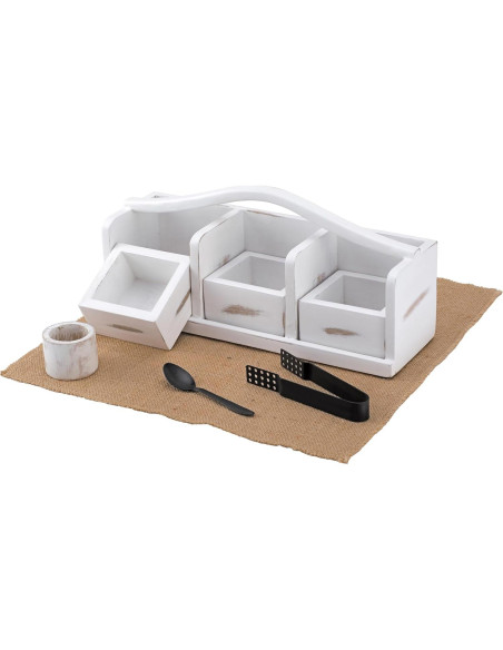 Organizador de Té de Madera Ciencia de la Cocina 3 Compartimentos