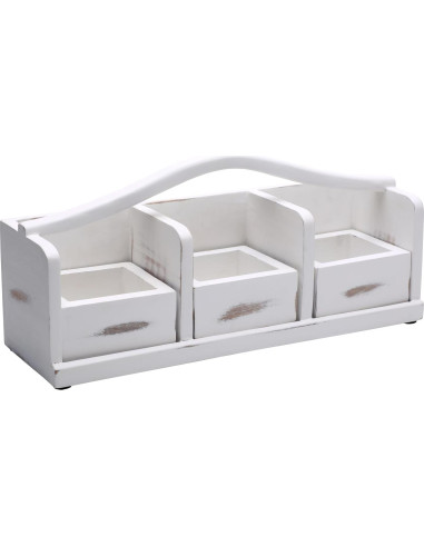 Organizador de Té de Madera Ciencia de la Cocina 3 Compartimentos