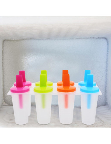 Moldes de Paletas DOITOOL Reutilizables 8 Piezas 19.5x11cm