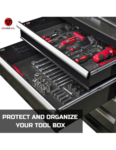 Forro de Caja de Herramientas ONREVA 61 cm x 3.66 m Negro Antideslizante