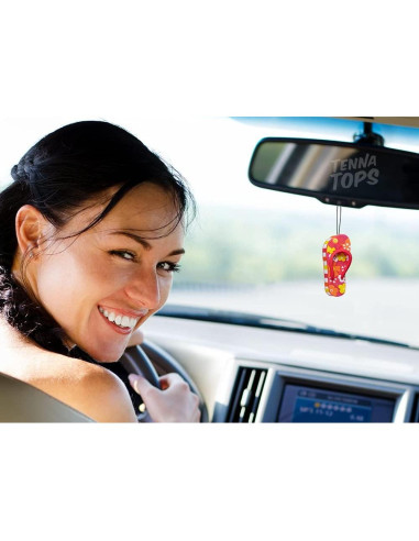 Adorno Colgante para Espejo Retrovisor Tenna Tops Rojo