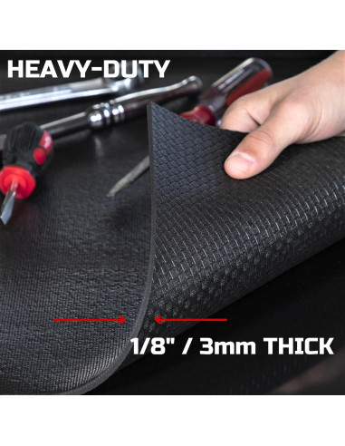 Forro de Caja de Herramientas ONREVA 61 cm x 3.66 m Negro Antideslizante