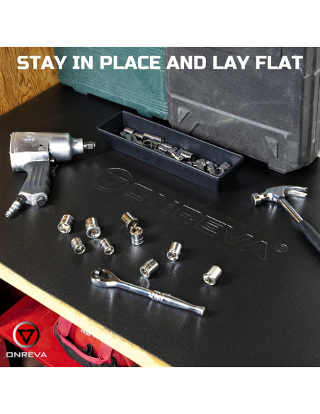 Forro de Caja de Herramientas ONREVA 61 cm x 3.66 m Negro Antideslizante