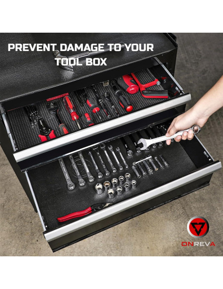 Forro de Caja de Herramientas ONREVA 61 cm x 3.66 m Negro Antideslizante
