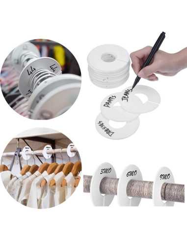 30 Divisores de Ropa Vshinic, Organizadores de Closet 9 cm