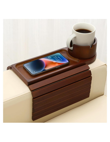 Bandeja Soporte de Taza de Bambú BAMTRAY 40x33 cm Plegable