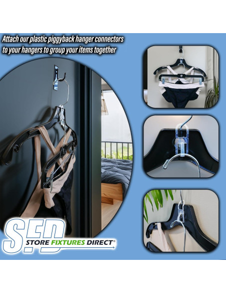 Conectores de Percha de Cerdo Plástico STORE FIXTURES 200 Unidades