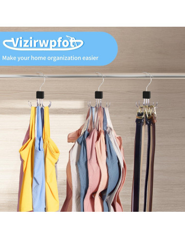 Perchero Rotatable Vizirwpfot para Sujetadores y Tops Negro