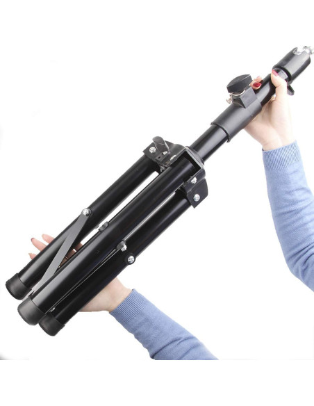 Soporte de Peluca Trípode Negro 139.7 cm con Bandeja