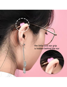 14 Pares Sujetadores Silicona Gafas Antideslizantes Corazón 2