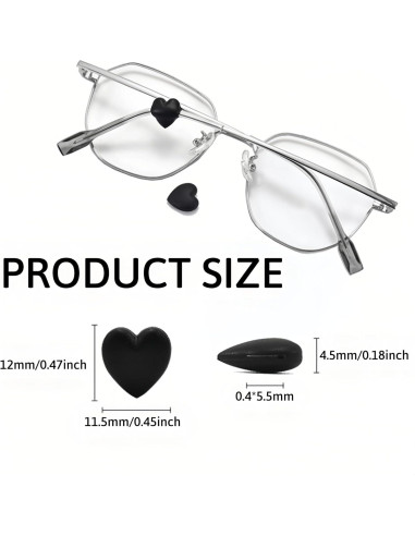 14 Pares Sujetadores Silicona Gafas Antideslizantes Corazón