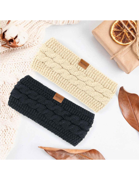 Diademas de Invierno PROPOG para Mujeres - Paquete de 4 Tejidas