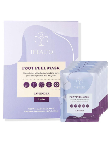 Mascarilla Exfoliante para Pies Thealto - 5 Piezas Aroma Lavanda