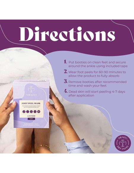 Mascarilla Exfoliante para Pies Thealto - 5 Piezas Aroma Lavanda