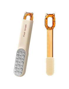 Lima de pies VISDOLL de acero inoxidable, doble cara, naranja