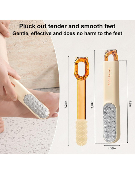 Lima de pies VISDOLL de acero inoxidable, doble cara, naranja