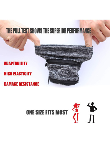 Billetera de Muñeca Hapheal con 2 Bolsillos para Viajes y Deportes