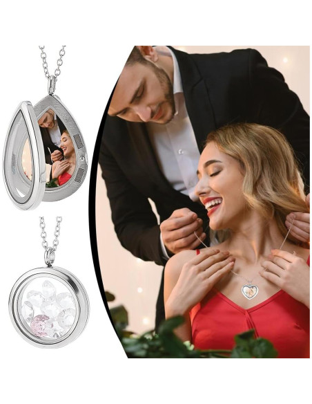 Collar con Colgante PH PandaHall 3 Estilos Acero Inoxidable