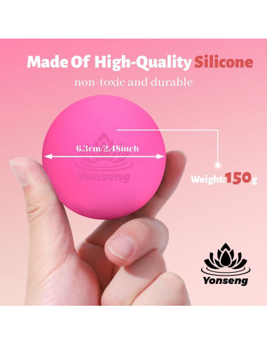 Pelotas de Masaje Lacrosse Yonseng 2 Piezas Rosa y Púrpura