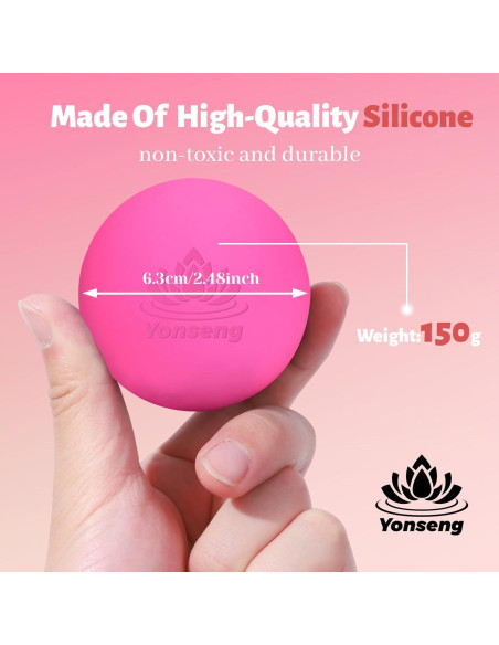 Pelotas de Masaje Lacrosse Yonseng 2 Piezas Rosa y Púrpura