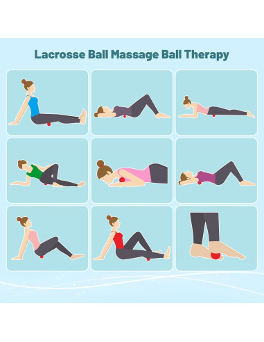 Pelotas de Masaje Lacrosse Yonseng 2 Piezas Rosa y Púrpura