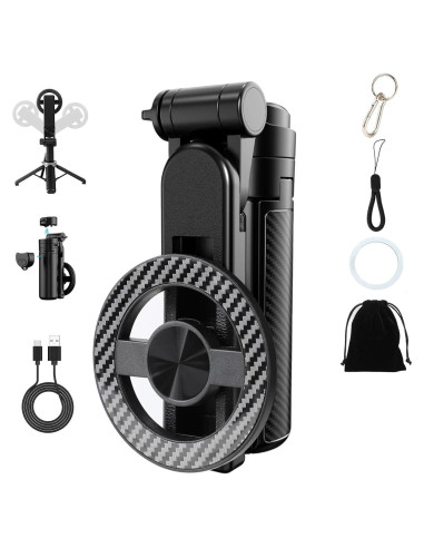 Trípode de Selfie Magnético 4-en-1 Genérico con Control Remoto