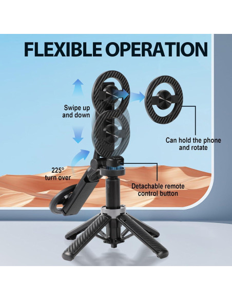 Trípode de Selfie Magnético 4-en-1 Genérico con Control Remoto