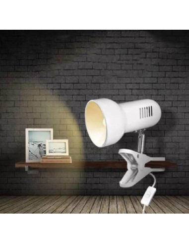Lámpara de Clip LED Rong&LAN Blanca, 360 Ajustable, 30W