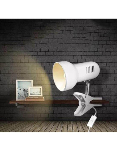 Lámpara de Clip LED Rong&LAN Blanca, 360 Ajustable, 30W