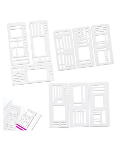 Plantillas de Registro Flexibles Nuckhuce - 9 Piezas para Journaling