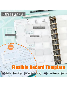 Plantillas de Registro Flexibles Nuckhuce - 9 Piezas para Journaling 2