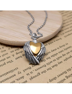 Collar de cremación Alas de Ángel LuxglitterLin para cenizas 2