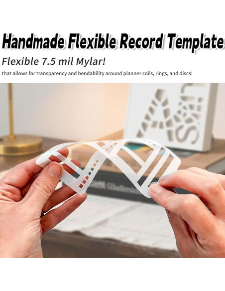 Plantillas de Registro Flexibles Nuckhuce - 9 Piezas para Journaling