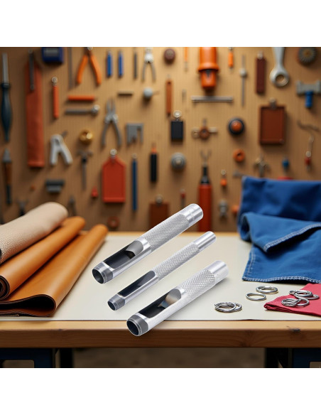 Juego de 3 Troqueles para Ojetes WaigN - Acero 0.64, 0.95, 1.27 cm