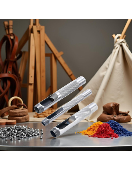 Juego de 3 Troqueles para Ojetes WaigN - Acero 0.64, 0.95, 1.27 cm