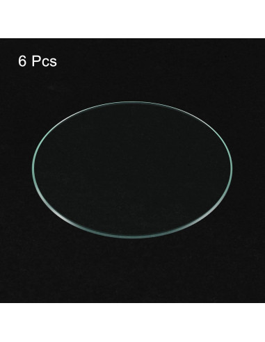 Paquete de 6 Lentes de Cristal para Reloj uxcell 37.5mm