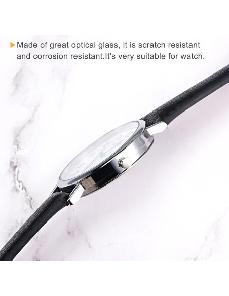 Paquete de 6 Lentes de Cristal para Reloj uxcell 37.5mm