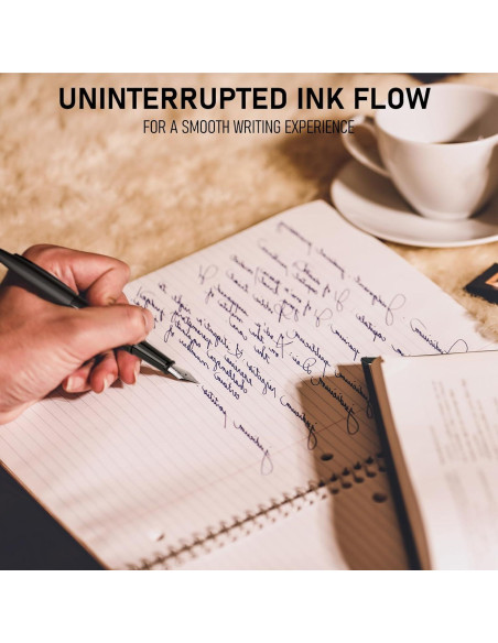 Pluma Fuente Nicpro Negra Clásica Punta Extra Fina 0.38mm