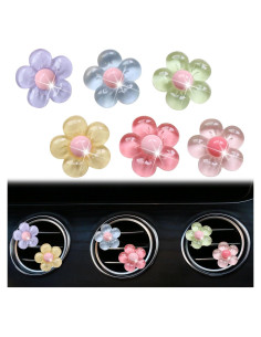 6 Accesorios de Coche Flor Pentapétala PurYupearl Multicolor