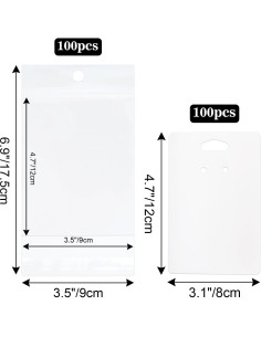 100 Tarjetas de Exhibición para Llaveros Joycraft 8x12 cm 2